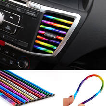 2020 Car styling Car Air Conditioner Outlet Vent Decoration Strip for Volkswagen VW Golf 4 6 7 GTI Tiguan Passat B5 B6 B7 CC 2024 - buy cheap