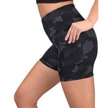 Pantalones cortos de entrenamiento para mujer, mallas elásticas con bolsillos de camuflaje, para gimnasio, spodenki damskie 2024 - compra barato