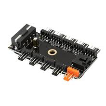 Chassis Fan Hub CPU Cooling HUB 10 Port 12V 4 Pin Fan PWM Fan Hub SATA  Molex Controller Power Supply Speed Adapter Mining 2024 - buy cheap