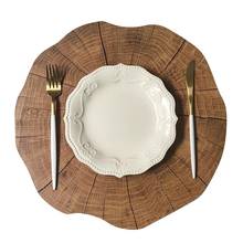 Wood Grain Plastic Placemat Table Mat Cup Plate Bowl Pad Coaster Anti-skid Decor 2024 - buy cheap