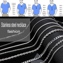 men's Chain Necklace women Stainless Steel Fine Wave Snake Chains Jewelry Beads Female Accessories Steel color Fashion Jewellery 2024 - buy cheap