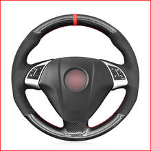 PU Carbon Fiber Steering Wheel Cover for Fiat Grande Punto Bravo Linea 2007-2019 Qubo Doblo Opel Combo Vauxhall Combo 2012-2017 2024 - buy cheap