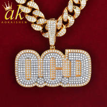 Мужское двухцветное ожерелье с кулоном в виде имени под заказ, однотонное покрытое 24-каратным золотом, в стиле хип-хоп, рок, уличная бижутерия 2024 - купить недорого