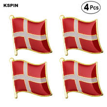 Denmark Flag Pin Lapel Pin Badge  Brooch Icons 4pcs 2024 - buy cheap