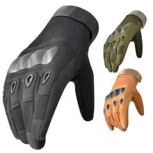 Армейские военные тактические перчатки, длинные перчатки с пальцами для пейнтбола, страйкбола, охоты, стрельбы, езды на открытом воздухе, фитнеса, пешего туризма 2024 - купить недорого