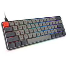 RGB LED Backlit Wired Mechanical Keyboard Compact Waterproof Mini Gaming Keyboard 61 PBT Key caps Gateron Switchs for PC Mac 2024 - купить недорого