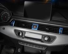 7 pçs/set para audi a4 b9 sedan/avant/allroad quattro 2016 2017 2018 2019 ar condicionado ac saída de ventilação capa guarnição 2024 - compre barato
