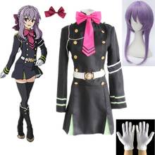 Anime Seraph of the end Cosplay Shinoa Hiiragi Cosplay Costume Wig Hairpins Gloves For Women Owari no Seraph Halloween Costumes 2024 - buy cheap