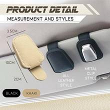 Tops Leather Car Sun Visor Sunglasses Clip Organizing Glass Holder Coche Glasses Support Car Accessories Interior Decoration 2024 - buy cheap