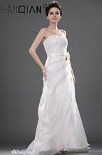 Vestido de casamento branco organza, vestido de noiva sereia sexy, tribunal trem strapless vestido de casamento, moda vestido de noiva 2024 - compre barato