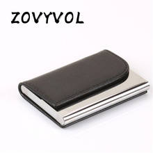 ZOVYVOL Big Capacity Business ID Credit Card Holder Name Card Wallet 2021 The New Bank Card Package Solid Steel Card Box Case 2024 - buy cheap
