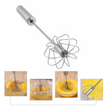 Semi-automatic Mixer Egg Beater Manual Self Turning Steel Coffee Whisk Hand Blender Egg Cream Stirring Baking Accessories 2024 - buy cheap