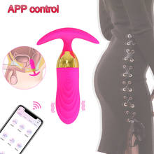 Vibrador Anal para hombres y mujeres, Juguetes sexuales con Bluetooth, tapón Anal, masaje de próstata, música y vídeo, Control inalámbrico 2024 - compra barato