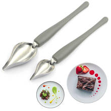 Lápiz de Chef de acero inoxidable, cuchara para pintar salsa, Cocina, Restaurante occidental, postre, decoración, herramienta afilada de cocina 2024 - compra barato