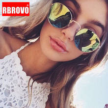 RBROVO 2021 Round Retro Sunglasses Women Luxury Brand Glasses for Women/Men Small Sunglasses Women Mirror Oculos De Sol Gafas 2024 - buy cheap