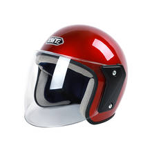 Шлем для мотоцикла скутера, винтажный шлем с открытым лицом, halmet Moto cross, 3/4 2024 - купить недорого
