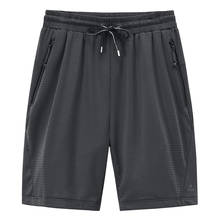 Shorts casuais masculinos plus size, 8xg, solto, secagem rápida, para homens, cor sólida, respirável, de malha, elástico, esportivo 2024 - compre barato