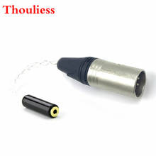 Thouliess 10 см 4 ядра посеребренный 4-контактный XLR штекер 2,5 мм Trrs сбалансированный женский HIFI кабель для наушников аудио адаптер 2024 - купить недорого