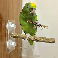Bird Parrot Wooden Standing Stick Rack Suction Cup Shower Perch Bar Rod Bathing Toy For Bird Cage Pet Supply 2024 - buy cheap