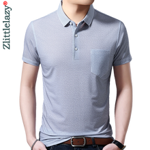 Camiseta polo masculina de manga curta, camiseta polo com bolso casual, roupa masculina, camisas polo fashion slim fit 2021, 6013 2024 - compre barato