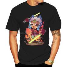 Camiseta dos desenhos animados da série chibi ahsoka tano superheros, camiseta branca de algodão para homens, camisetas do anime harajuku streetwear 2024 - compre barato