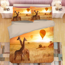 3D Giraffe Print Bedding Set Duvet Covers Pillowcases One Piece Comforter Bedding Sets Bedclothes Bed Linen (Not sheets) 02 2024 - buy cheap