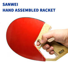 ITTF Approved SANWEI NEWEST Hand Assemble HAIFU Whale Rubber Pistol Table Tennis Racket/ ping pong Racket Send DHS Cover case 2024 - buy cheap