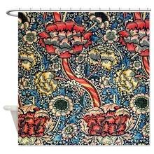 Cortina de chuveiro de tecido decorativo william morris 2024 - compre barato