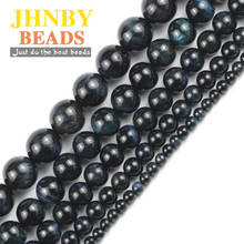 JHNBY Blue Black Tiger's eye Natural Stone 4/6/8/10/12MM Round Loose beads for Jewelry bracelets necklace making DIY accessories 2024 - buy cheap