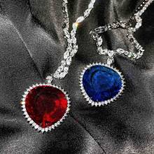 Charm Ocaenheart Huge 30mm Zircon Gemstones Pendant 925 Sterling Silver Wedding Pendants Necklace For Women Party Choker Jewelry 2024 - buy cheap