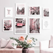 Urban Architecture Tram Bench Wall Art Canvas Painting Nordic Posters And Prints Landscape Wall Pictures For Living Room Decor 2024 - buy cheap