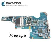 Материнская плата NOKOTION 597674-001 для ноутбука HP CQ62 G62, разъем S1 DDR3 с бесплатным процессором 2024 - купить недорого