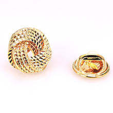 High quality Lapel Pin New spiral Brooch men's suit Lapel Badge Brooch Pin men's jewelry gift gold Lapel Brooch Pin 2024 - buy cheap