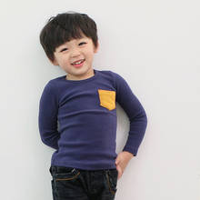 Детские осенне-зимние рубашки для девочек, детские пуловеры с длинным рукавом, футболка для маленьких мальчиков и девочек, блузка, одежда для мальчиков K0067 2024 - купить недорого