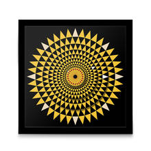 Mandala Floral Wood Time Frame Square Table Clock Mosaic Art Flower Modern Design Abstract Yellow Graphic  Desktop Wall Watch 2024 - buy cheap