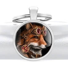 Classic Steampunk Fox Pendant Key Rings Charm Men Women Fob Key Chains Jewelry 2024 - buy cheap