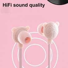 Cartoon Cute Earphone 3.5mm In Ear Wired Headset With Mic Remote Bear earphone For iPhone Samsung xiaomi For Children Gift Girl 2024 - buy cheap