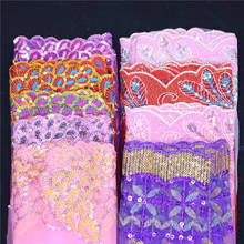 1 yds Embroidery Sequins 3d Lace Fabric DIY Sewing Trim Ribbons Underwear Applique Wedding Party Decorations Clothes Accessories 2024 - buy cheap