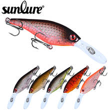 Sunlure 6pc Disco Flutuante Pintura Minnow isca De Pesca 8.2 centímetros-3.23 "/4.5g-0.16oz isco rígido 6 cor Equipamento De Pesca Gancho Agudos 2024 - compre barato