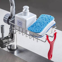 Kitchen Stainless Steel Sink Drain Rack Sponge Storage Faucet Holder Soap Drainer Shelf Basket Organizer Bathroom Accessories 2024 - buy cheap
