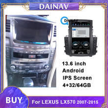 Мультимедийная магнитола для LEXUS LX 13,6, 570, Автомобильная Мультимедийная стерео система с вертикальным экраном 2010 дюйма, GPS-навигацией, DVD-плеером 2024 - купить недорого