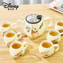 Juego de té de dibujos animados de Disney, tetera de Winnie the Pooh auténtica, combinación creativa, juego de té de Kung Fu, regalo de moda con caja, 7 Uds. 2024 - compra barato