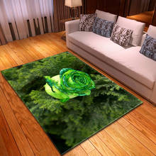 Rose Flowers Large Carpet Flannel Romantic Valentine's Day Home Decor Carpets For Living Room Bedroom Area Rugs Kids play Mats 2024 - buy cheap