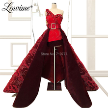 High Low Prom Dresses Red Special Design Women Party Dress Evening Gowns 2020 Couture Robe De Soiree 2024 - buy cheap