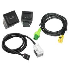 Cabo usb aux automotivo, adaptador de áudio rcd510 rns315 para passat b6 b7 golf 5 mk5 golf 6 mk6 jetta 5 mk5 cc 2024 - compre barato