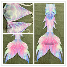 Customized Mermaid Costume Swimsuit With Monofin Fin Bating Suit Kids Swimmable Mermaid Tail for Girls Swimming Women Cosplay 2024 - buy cheap