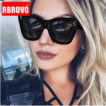 RBROVO 2021 Vintage Square Sunglasses Women Brand Designer Glasses Men Retro Plastic Street Beat Oculos De Sol Gafas UV400 2024 - buy cheap