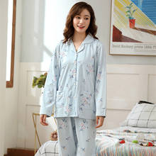 Fdfklak Maternity Autumn Pajamas Set Long Sleeve Cotton Nursing Sleep Shirts+Trousers Postpartum Women Breastfeeding Sleepwear 2024 - buy cheap