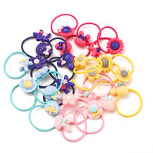Find Me Color Flower Hair Ring Girls Cute Ponytail Rope Flexible Rubber Band Summer Simple Hair Accessories 2024 - buy cheap