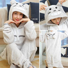 Totoro Pajamas Winter Children Flannel Pyjamas Kids Sleepwear Boys Onesies Girls Pajamas Sets Stitch Tiger Totoro Animal Pijama 2024 - buy cheap